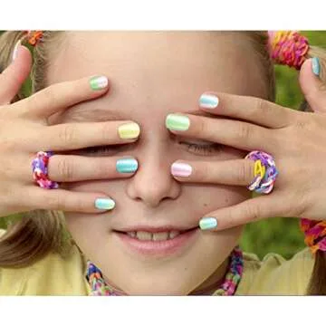 120 Pieces Kids Press on Nails Children Fake Artificial Nails Girls Full Cover Short False Fingernails for Girls Kids Design Decoration(Lovely Pattern)