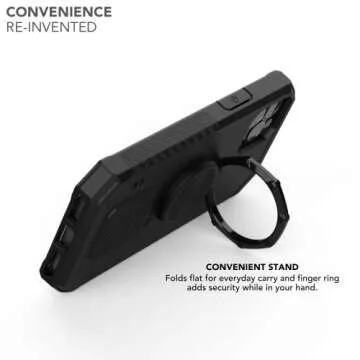 Rokform - Magnetic Sport Ring Grip and Stand, Thin Metal Cell Phone Ring Holder, Specially Designed for Rokform iPhone & Samsung Twist Lock Cases (Black)