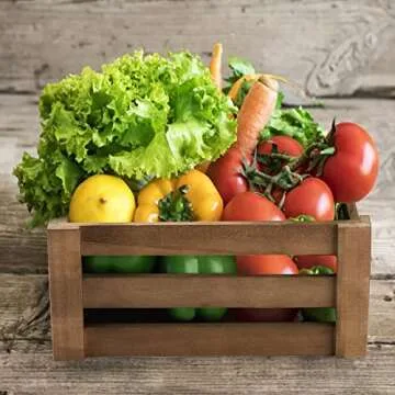 Lawei Set of 3 Wood Nesting Storage Crates with Handle, Rustic Farmhouse Decorative Wooden Crates Distressed Crates Storage Container for Display, Large Vintage Wood Decor Crates Wooden Baskets