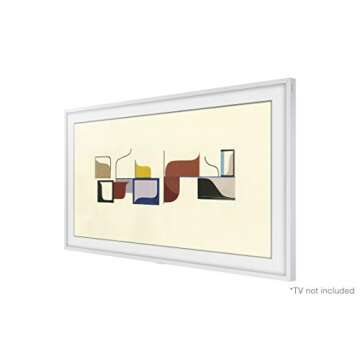 SAMSUNG 65-inch Class The Frame Customizable Bezel - White (SCFT65WT/ZA, 57.33"L x 32.86"W, Fits only Samsung 2020 Model)