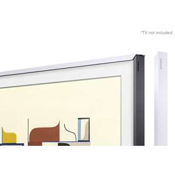 SAMSUNG 65-inch Class The Frame Customizable Bezel - White (SCFT65WT/ZA, 57.33"L x 32.86"W, Fits only Samsung 2020 Model)