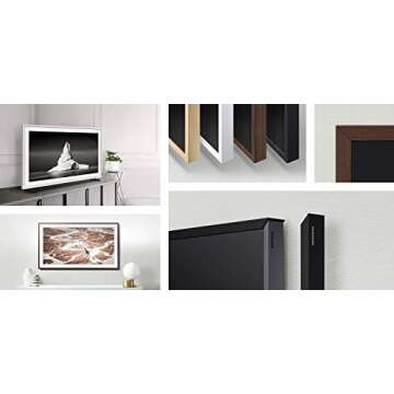SAMSUNG 65-inch Class The Frame Customizable Bezel - White (SCFT65WT/ZA, 57.33"L x 32.86"W, Fits only Samsung 2020 Model)