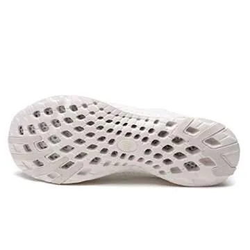 DREAM PAIRS Women's All White Athletic Slip On Water Shoes
