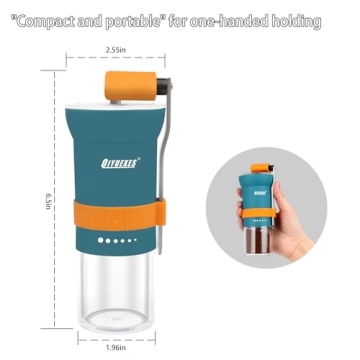 Manual Coffee Grinder - Portable, Adjustable Coarseness