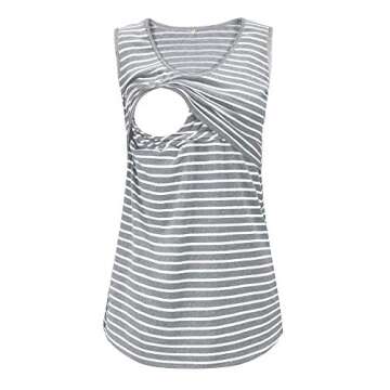 CareGabi Women's Maternity Nursing Tunic - Sleeveless, Stylish & Comfortable