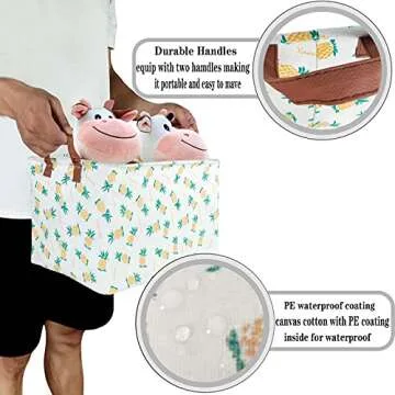 Stylish BOOHIT Rectangular Storage Bin for Toy Organization