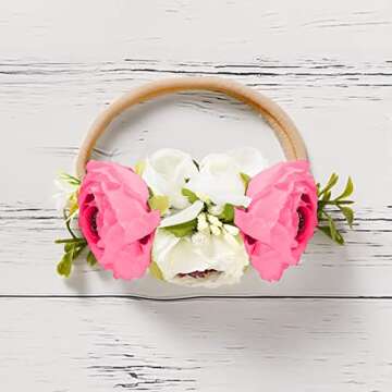 GRNSHTS Toddler Flower Dress with Headband for Girls