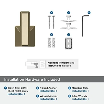 Amerock Golden Champagne Single Robe Hook for Bathroom