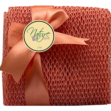Nature by EJN - African Net Bath Sponge, Luxury Exfoliating Tool, Stretches 49", Eco-Friendly, Beaut...