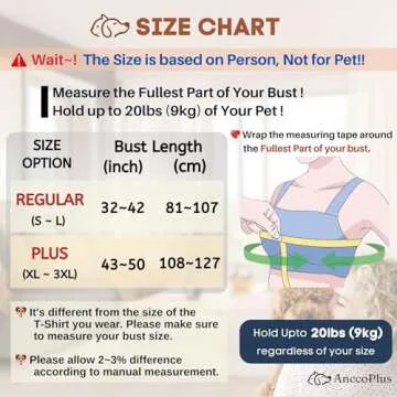 AnccoPlus Dog Carriers for Small Dogs, Front Facing Dog Sling Carrier, Hands Free Cat Carrier, Size Adjustable, Reducing Back Pain, Premium Cotton, Safe and Soft Dog Carrier (Regular, Light Pink)