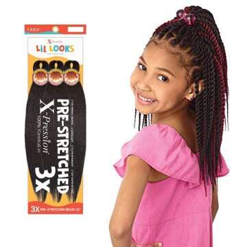 Outre Xpression Lil Looks 3X PRE STRETCHED CALMING BRAID 32" (3-Pack, 2T1B/350)