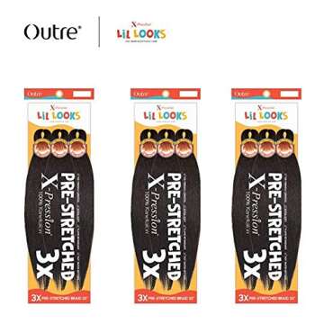 Outre Xpression Lil Looks 3X PRE STRETCHED CALMING BRAID 32" (3-Pack, 2T1B/350)
