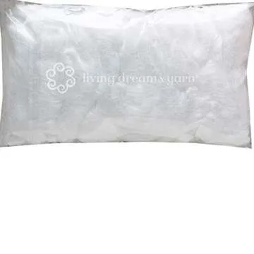 FIRESTAR Nylon Fiber for Spinning, Blending, Dyeing, Felting and Doll Making. Trilobal Nylon Combed Top. Sparkly, Bright White