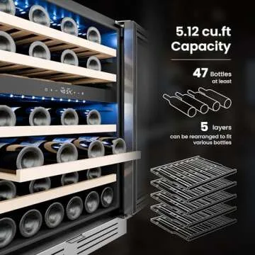 Yeego Wine Cooler - 24" Dual Zone for 47 Bottles