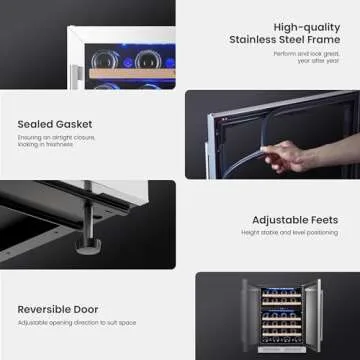 Yeego Wine Cooler - 24" Dual Zone for 47 Bottles