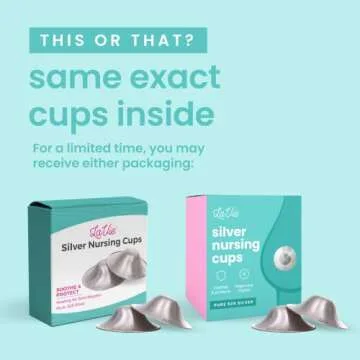 LaVie Silver Nursing Cups, Soothing Protection for Nursing Nipples of Newborns, Calming Relief for Breastfeeding Moms, 925 Silver Nipple Covers All Natural (Size 1)