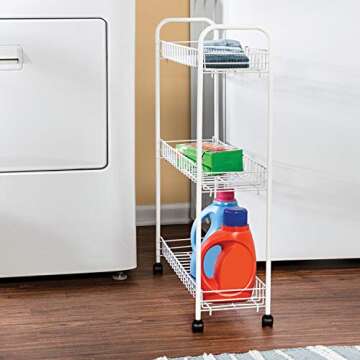 Honey-Can-Do 3-Tier Laundry Cart for Easy Organization