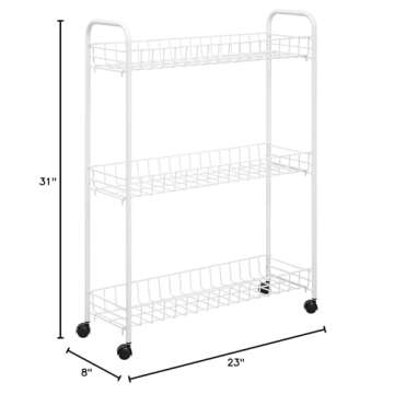 Honey-Can-Do 3-Tier Laundry Cart for Easy Organization