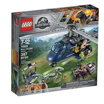 LEGO Jurassic World Blue's Helicopter Pursuit 75928 Building Kit (397 Pieces)