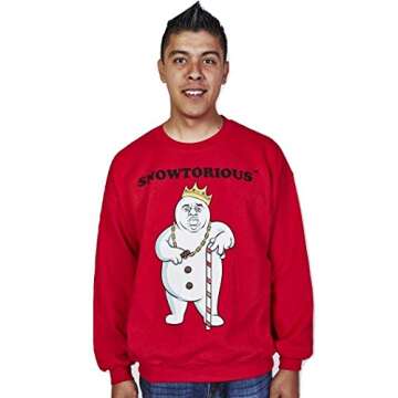 Snowtorious - Ugly Christmas Sweater (red, Medium)