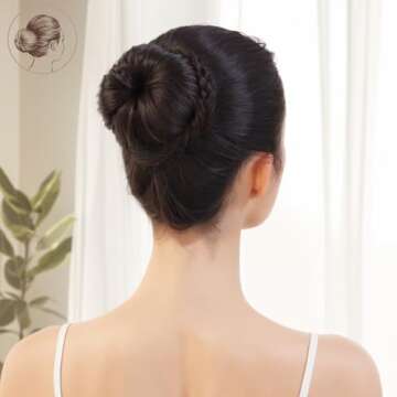 FANDAMEI 50PCS Spiral Hair Pins, Spin Pins Non-Scratch Round Tips, Twist Screw Hair Pin for Women Bun Hair Style DIY, Spiral Bobby Pins Black