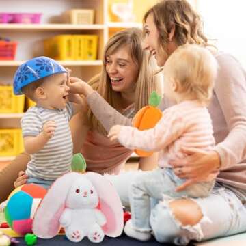 MIAODAM Reversible Carrot Bunny Plush Toy for All Ages