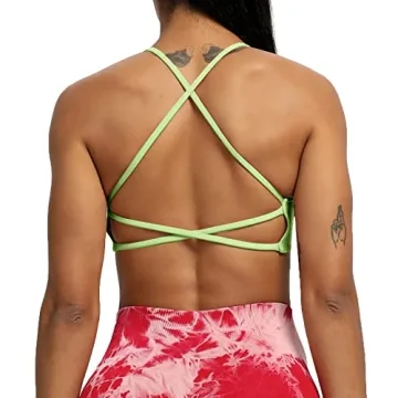 Aoxjox Women's Ivy Low Impact Sports Bra in Paradise Green