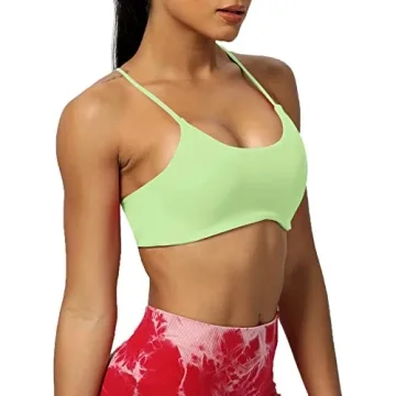 Aoxjox Women's Ivy Low Impact Sports Bra in Paradise Green