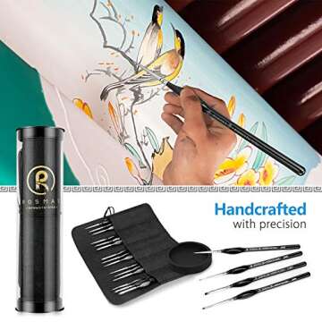 Detail Paint Brushes Set Series X 15PCS Miniature Acrylic Detail Paint Brushes, Fine Detailing for Acrylics, Oils, Watercolors & More, Nylon Hair