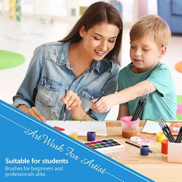 Detail Paint Brushes Set Series X 15PCS Miniature Acrylic Detail Paint Brushes, Fine Detailing for Acrylics, Oils, Watercolors & More, Nylon Hair