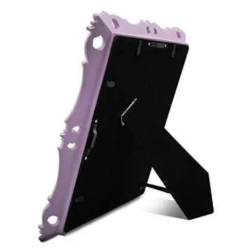 SIMON'S SHOP 8x10 Picture Frame Antique Frame 8x10 Vintage Photo Frames 10 x 8 in Lilac with Gold Trim, Wall and Tabletop Picture Frames