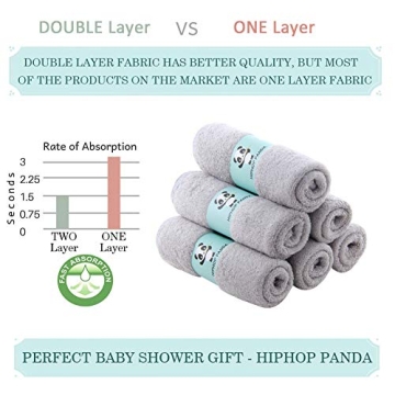 HIPHOP PANDA Baby Washcloths - Soft & Eco-Friendly