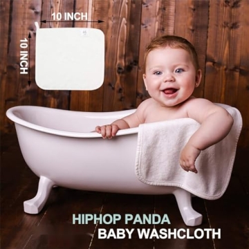 HIPHOP PANDA Baby Washcloths - Soft & Eco-Friendly