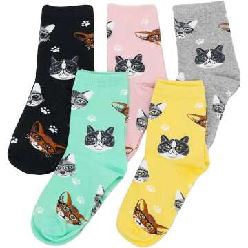 Cute Cat Socks for Women - Fun & Gift-Worthy!