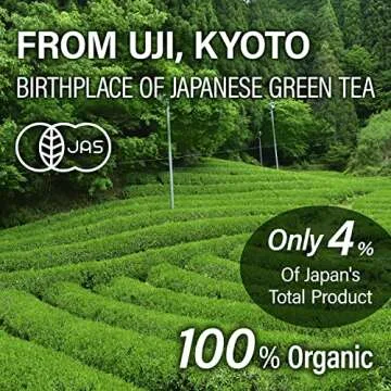 chaganju Green Tea leaves Sencha, JAS Certified Organic, Japanese Green Tea, Uji-Kyoto, 80g Bag, Sencha Green Tea, Loose Leaf【YAMASAN】
