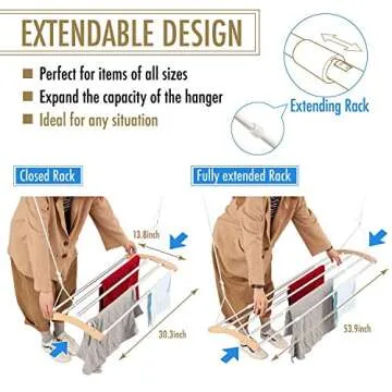Space-Saving Luxury Drying Rack with Smart Pulley System