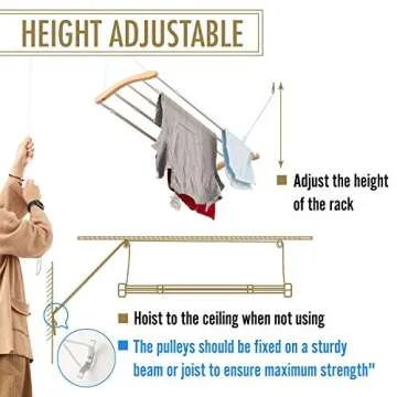 Space-Saving Luxury Drying Rack with Smart Pulley System