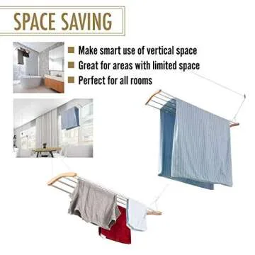 Space-Saving Luxury Drying Rack with Smart Pulley System