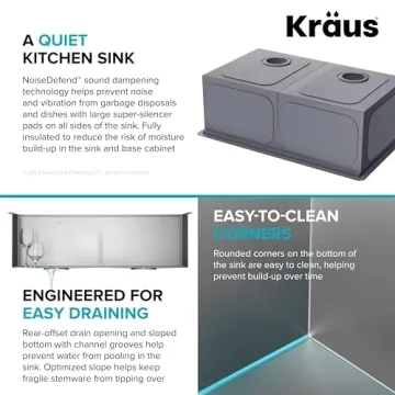 Durable KRAUS Kore 33-Inch Workstation Kitchen Sink