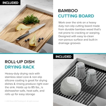 Durable KRAUS Kore 33-Inch Workstation Kitchen Sink