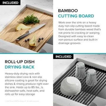 Durable KRAUS Kore 33-Inch Workstation Kitchen Sink