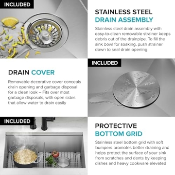 Durable KRAUS Kore 33-Inch Workstation Kitchen Sink