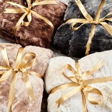 Ultra Soft Chanasya Faux Fur Throw Blanket Luxurious Comfort