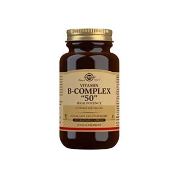 Solgar B-Complex “50”, 250 Vegetable Capsules - Energy Metabolism, Cardiovascular Support, Nervo...