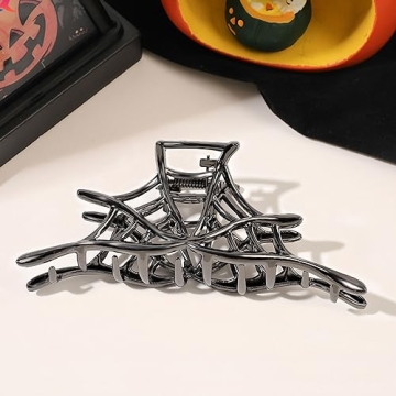 Stylish Spider Web Metal Hair Claw Clip for Punk Lovers