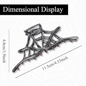 Stylish Spider Web Metal Hair Claw Clip for Punk Lovers