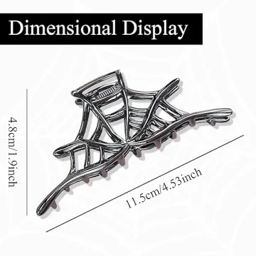 Stylish Spider Web Metal Hair Claw Clip for Punk Lovers