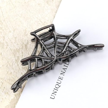 Stylish Spider Web Metal Hair Claw Clip for Punk Lovers