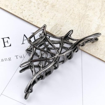 Stylish Spider Web Metal Hair Claw Clip for Punk Lovers