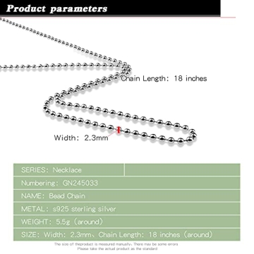 Dankadi 925 Sterling Silver Necklace for Men & Women Gift